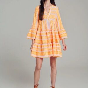 Devotion TWINS Orange & White Mini Dress